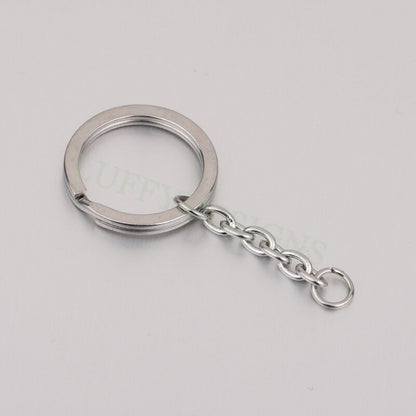 5pcs Chains Keychain, Gold Keyring Supplies, Gold Stainless Steel Keychain, Unfinished Keychain Findings, DIY Keychain with 23mm Chains