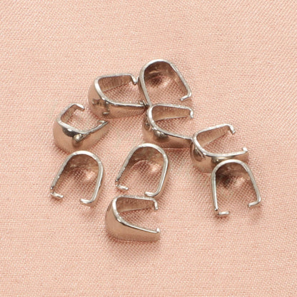 20pcs Thick Pinch Pendant Bail, Gold Plated Stainless Steel, Gold Claw Bail, Earrings Bail, Necklace Bail, Bail Finding,Making DIY Supply
