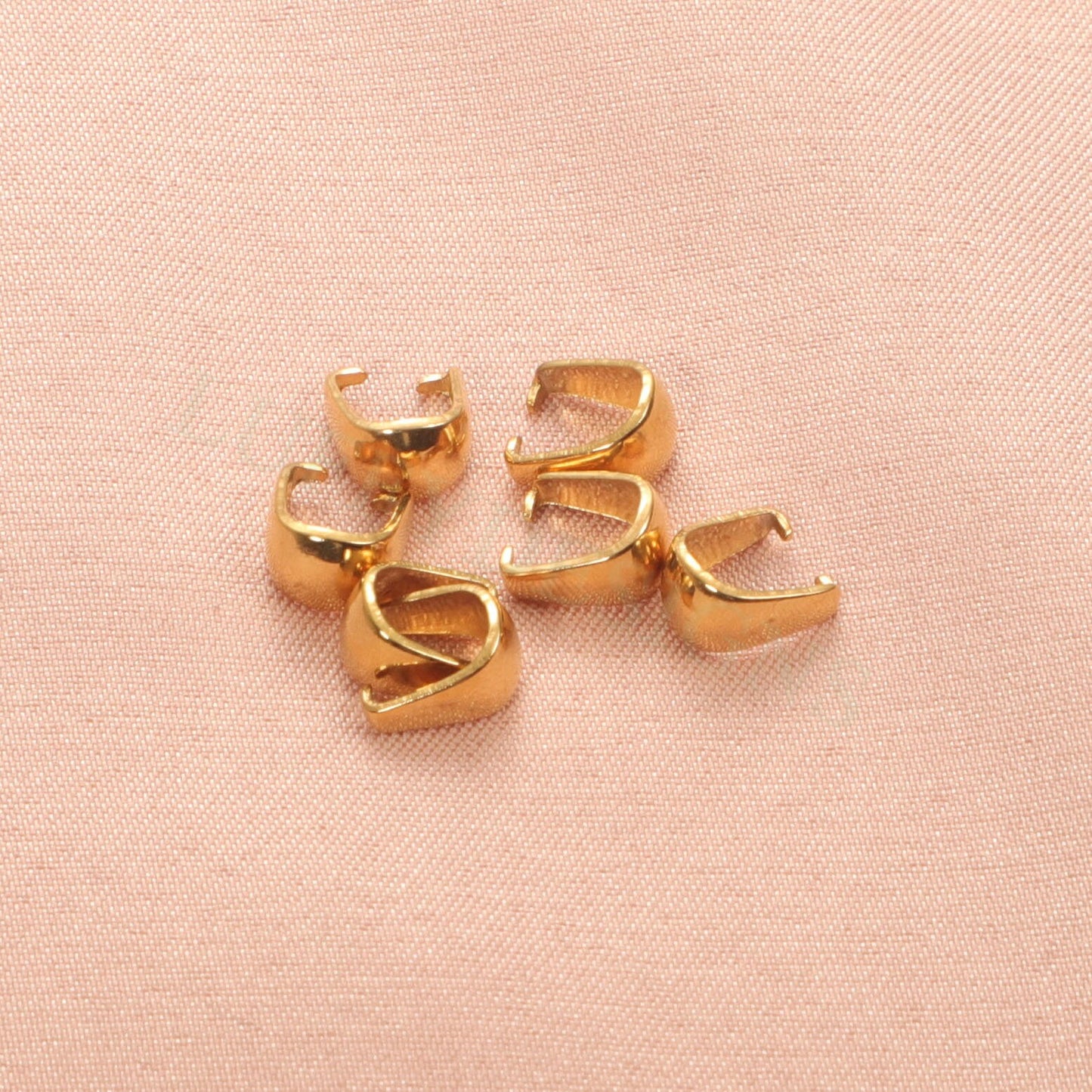 20pcs Thick Pinch Pendant Bail, Gold Plated Stainless Steel, Gold Claw Bail, Earrings Bail, Necklace Bail, Bail Finding,Making DIY Supply