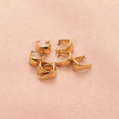 20pcs Thick Pinch Pendant Bail, Gold Plated Stainless Steel, Gold Claw Bail, Earrings Bail, Necklace Bail, Bail Finding,Making DIY Supply