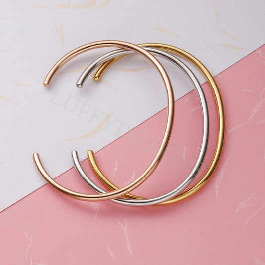5pcs Bangle Charm Bracelet 65mm, Cuff Bracelet Blanks, Gold Bangle Bracelets, Gold Plated Stainless Steel,Simple Bracelet,Minimalist Jewelry