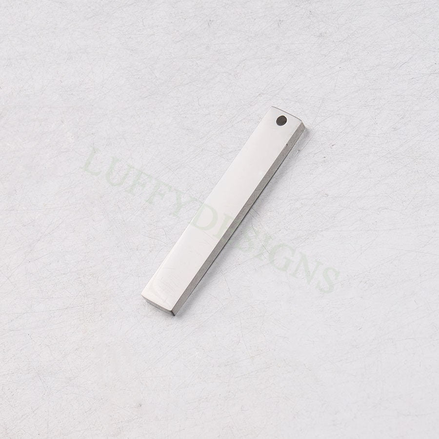 10pcs Personalized Stamping Blank Bar 35x6mm, Ready to Stamp, Gold Bar Charm, Gold Plated Stainless Steel, Mirror Polished Engraving Supply