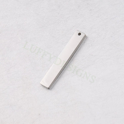 10pcs Personalized Stamping Blank Bar 35x6mm, Ready to Stamp, Gold Bar Charm, Gold Plated Stainless Steel, Mirror Polished Engraving Supply