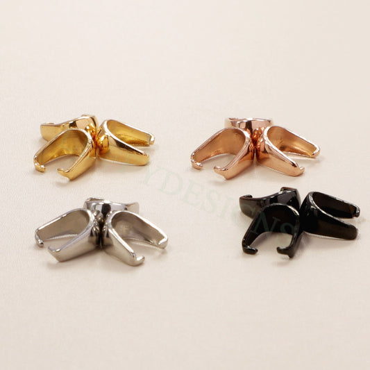 20pcs Thick Pinch Pendant Bail, Gold Plated Stainless Steel, Gold Claw Bail, Earrings Bail, Necklace Bail, Bail Finding,Making DIY Supply