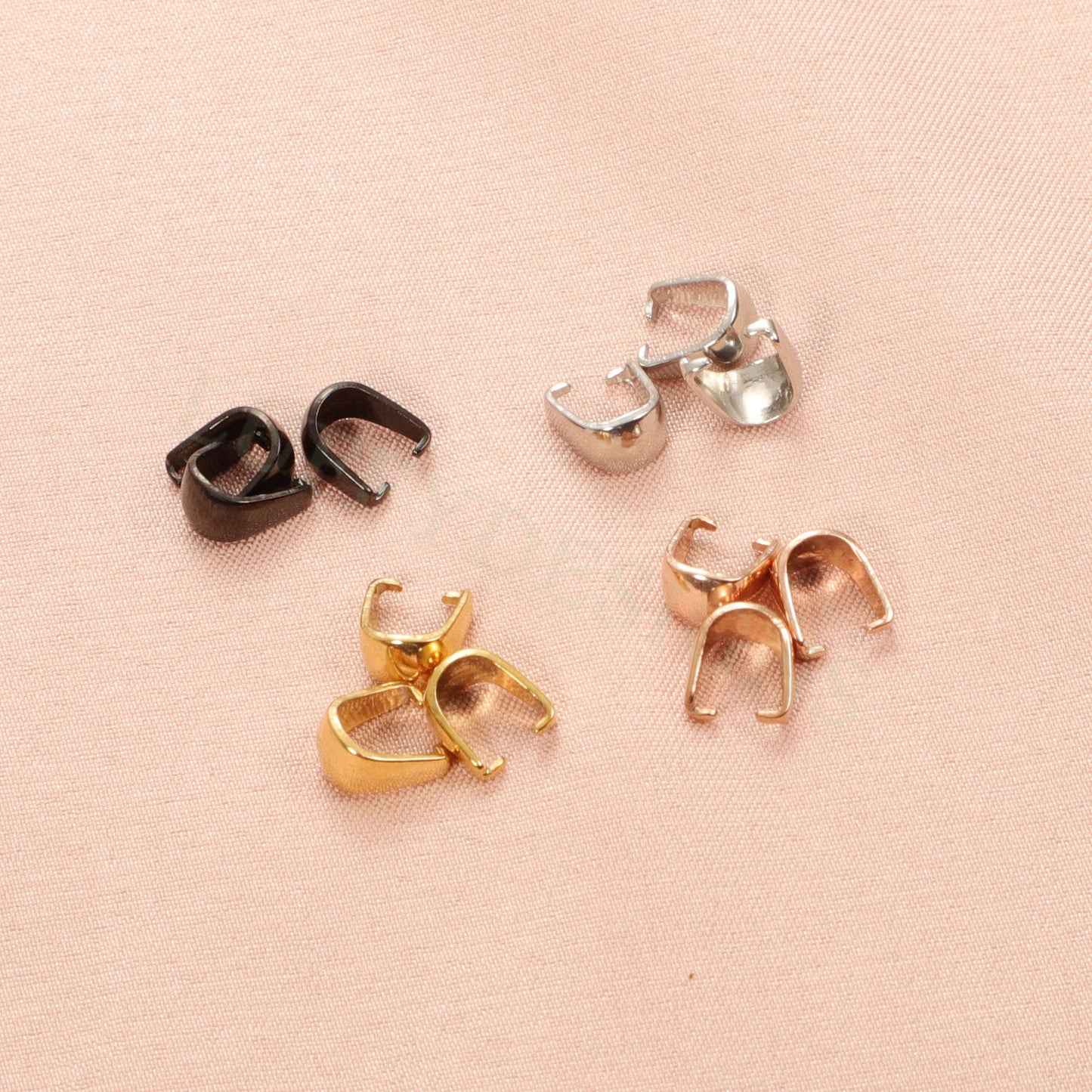20pcs Thick Pinch Pendant Bail, Gold Plated Stainless Steel, Gold Claw Bail, Earrings Bail, Necklace Bail, Bail Finding,Making DIY Supply